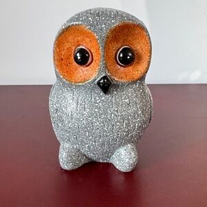 Hand Painted Speckled Wise Owl Figurine